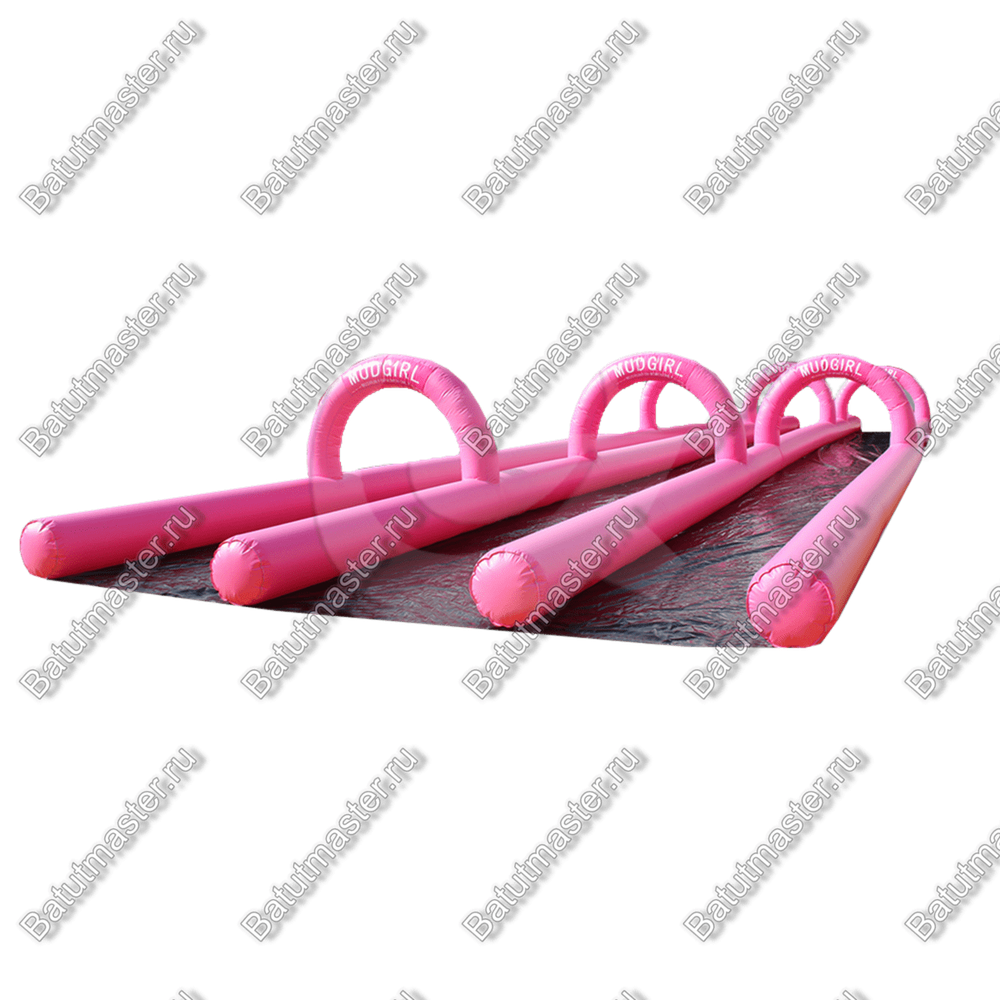 Водная горка без надувного дна, герметичная ТУРБО "Зефир", 80*6,5*1,5 м