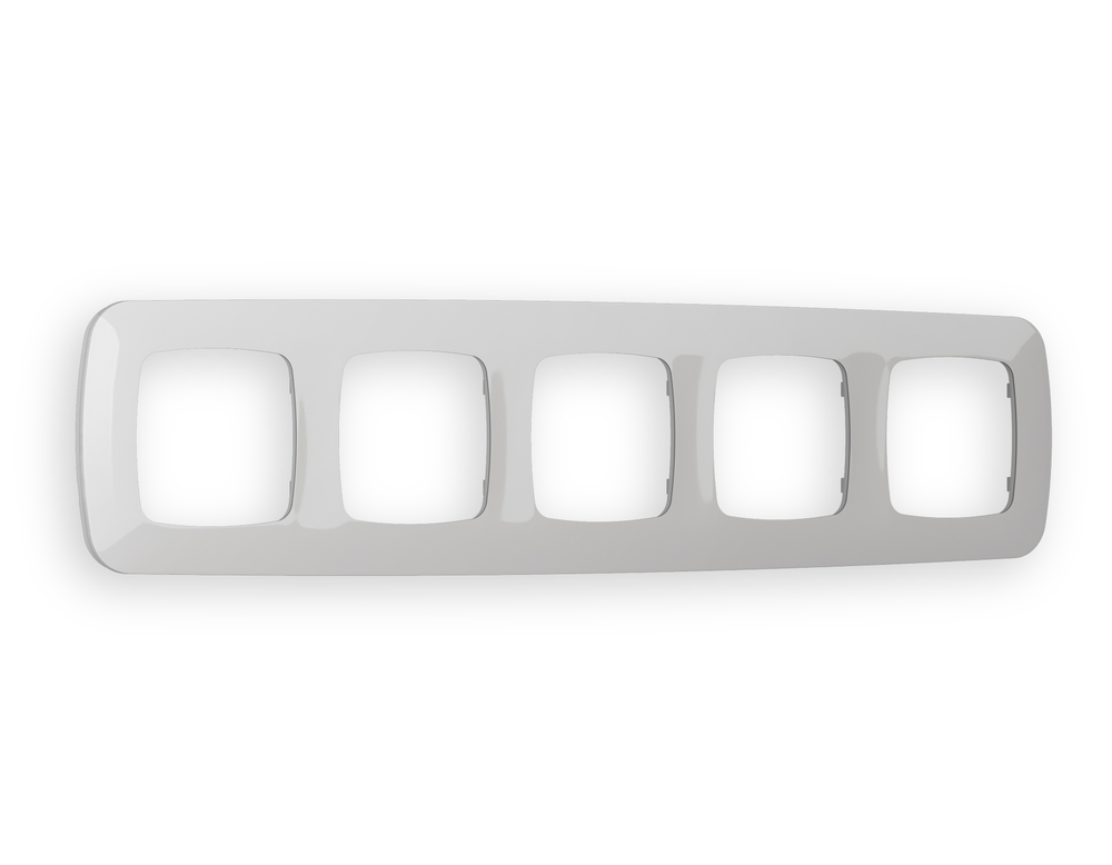 OF140405 Рамка OMEGA Ecta (Серебро глянец) 5-ая