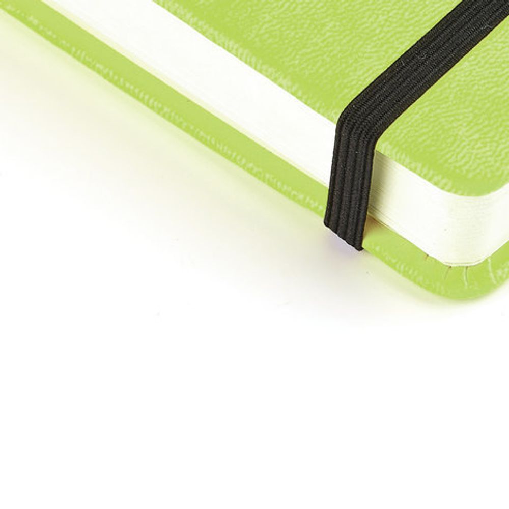 Блокнот А5 (144х212 мм), 100 л., твердая обложка, под кожу, на резинке, BRUNO VISCONTI, "VELVET", Салатовый, 3-525/09