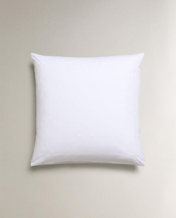 ZARA HOME НАВОЛОЧКА ИЗ ХЛОПКА ПЕРКАЛЬ С ВОЛНИСТОЙ КРОМКОЙ (800 НИТЕЙ), БЕЛЫЙ