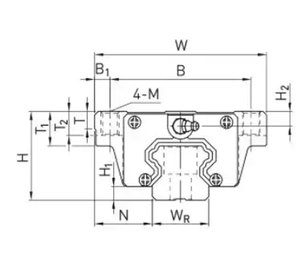 Модуль перемещения / Линейный подшипник качения/Каретка HCW35CCZAH (HGW35CCZAH) TECHNIX