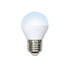 LED-G45-9W-NW-E27-FR-NR Лампа светодиодная. Форма шар. матовая. Серия Norma. Белый свет 4000K. Картон. ТМ Volpe