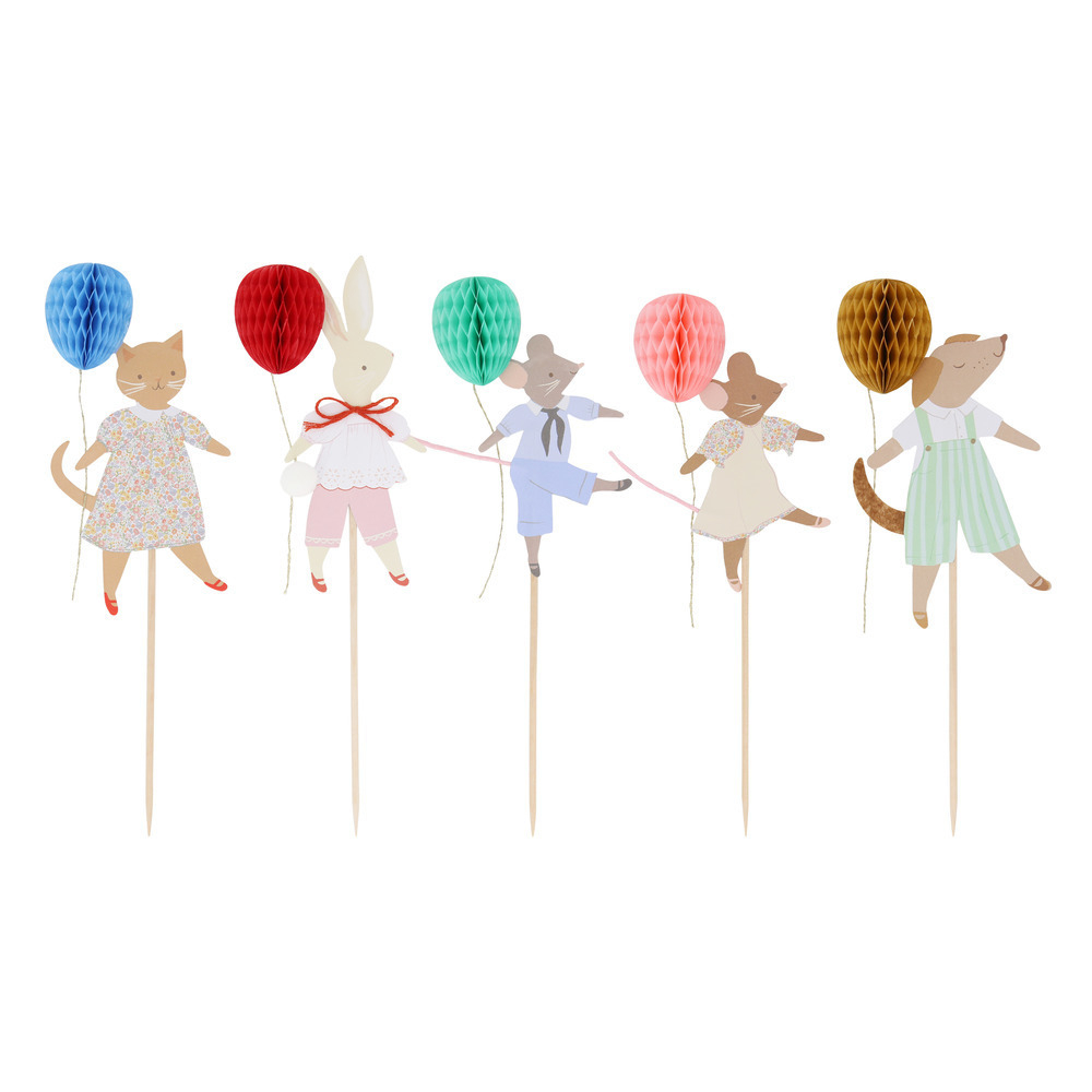 Топперы в торт "Animal Friends" 5 шт.
