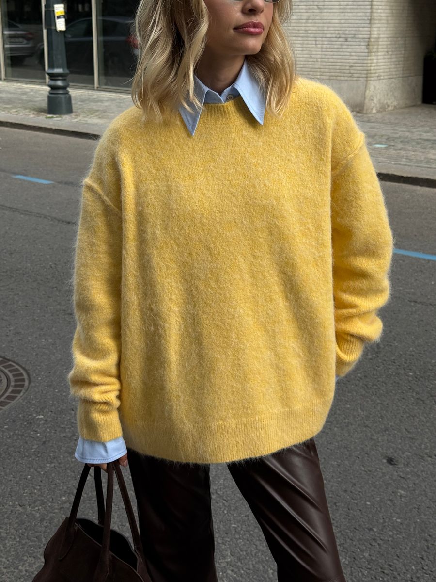 Джемпер альпака желтый