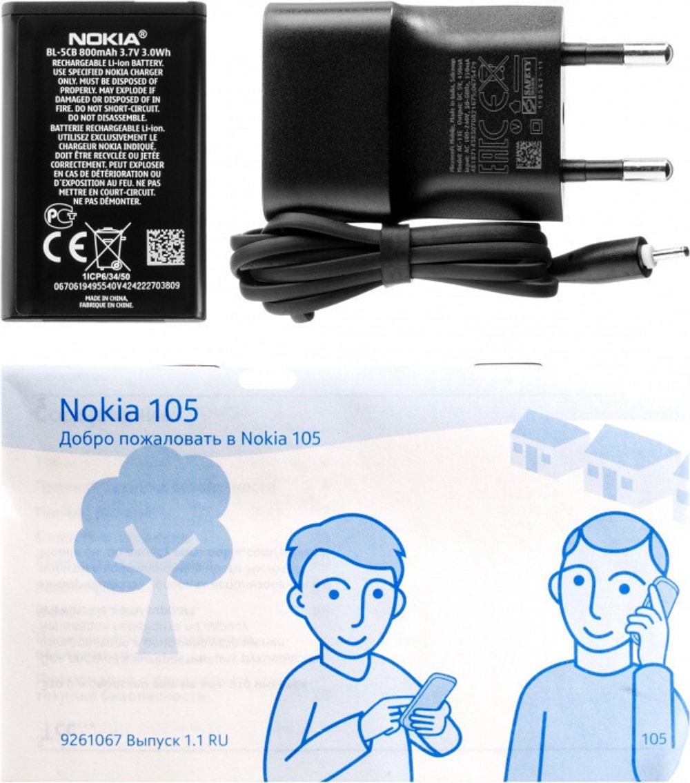 Мобильный телефон Nokia 105 Black
