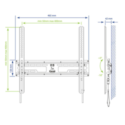 Кронштейн для телевизора Kromax FLAT-4 черный 22"-65" макс.55кг настенный наклон (26010)