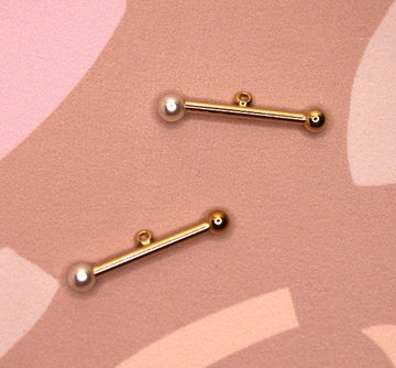 Подвеска горизонтальная комби 28 мм позолота