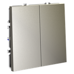 Выключатель встраиваемый VOLTUM S70 двухклавишный 10А, (шелк)