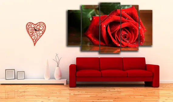 Модульная картина "Алая роза"