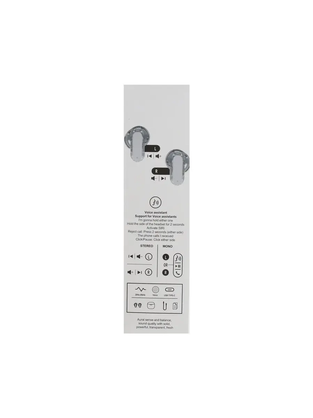 Наушники беспроводные Y89, TWS, вкладыши, Bluetooth 5.3, 30/