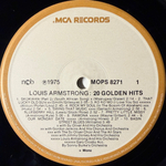 Louis Armstrong ‎– 20 Golden Hits By Louis Armstrong (Скандинавия 1978г.)