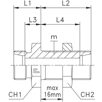 Соединение PD DS06 14х1.5 (корпус)