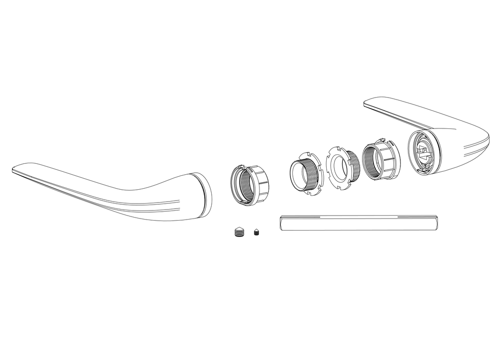 Ручка раздельная R.ART30.LACONY FSG-39 флорентийское золото