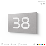 Табличка с номером 38 на дверь квартиры, для офиса, кабинета, аудитории, склада, серая 120х70 мм, Айдентика Технолоджи