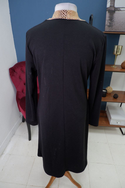 Платье черное со вставками 52 размер