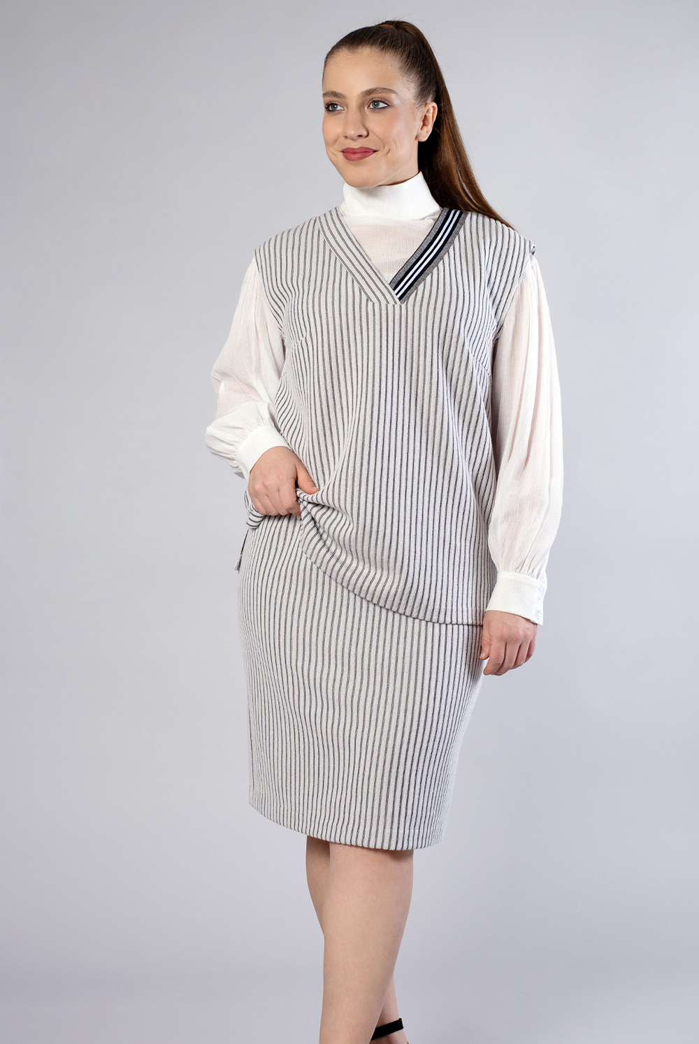 Жилет женский 3079ЗП, белый #77Б063079ЗП