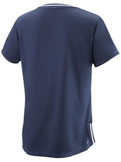 Женская теннисная футболка Wilson Team II V-Neck W - Team Navy