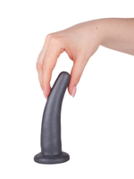 Страпон с 2 насадками и вибрацией UniStrap - 19 и 12 см. (Цвет: телесный с черным)