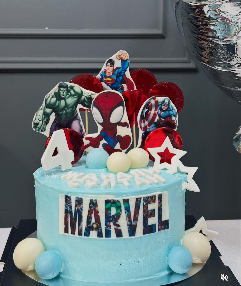 торт Marvel, торт на день рождения мальчика, торт супергероями,