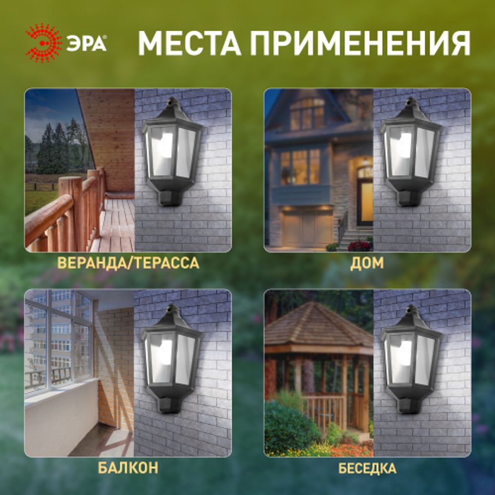 Садово-парковый светильник ЭРА «Ника» НБУ 06-60-003 60Вт черный прозрачный | Садово-парковые светильники