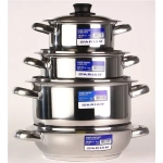 Arian ТЕК набор кастрюль с крыш 8 пр. (2л, 2,5л, 3л., 6л) сталь 18/10