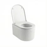 Унитаз подвесной безободковый WAVE RIFL Tornado3.0, сид. дюропласт, м/л, быстр, БЕЛЫЙ глянец (L)