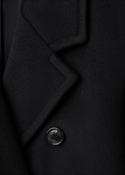 Двубортное пальто с шерстью