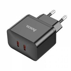 Adapter başlığı Сетевое зарядное устройство 2USB-C HOCO N29 Triumph PD 35W+QC3.0 (черный)