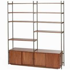 Стеллаж Vallery, 180х160 см, шпон ореха