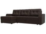 Диван угловой Эмир БС левый угол, Коричневый, Экокожа, 28405L
