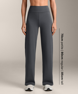 OYSHO Брюки прямого кроя Comfortlux с высокой посадкой, асфальтовый