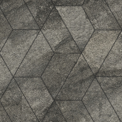 Тротуарная плитка ТРАПЕЦИЯ - Листопад гранит Антрацит