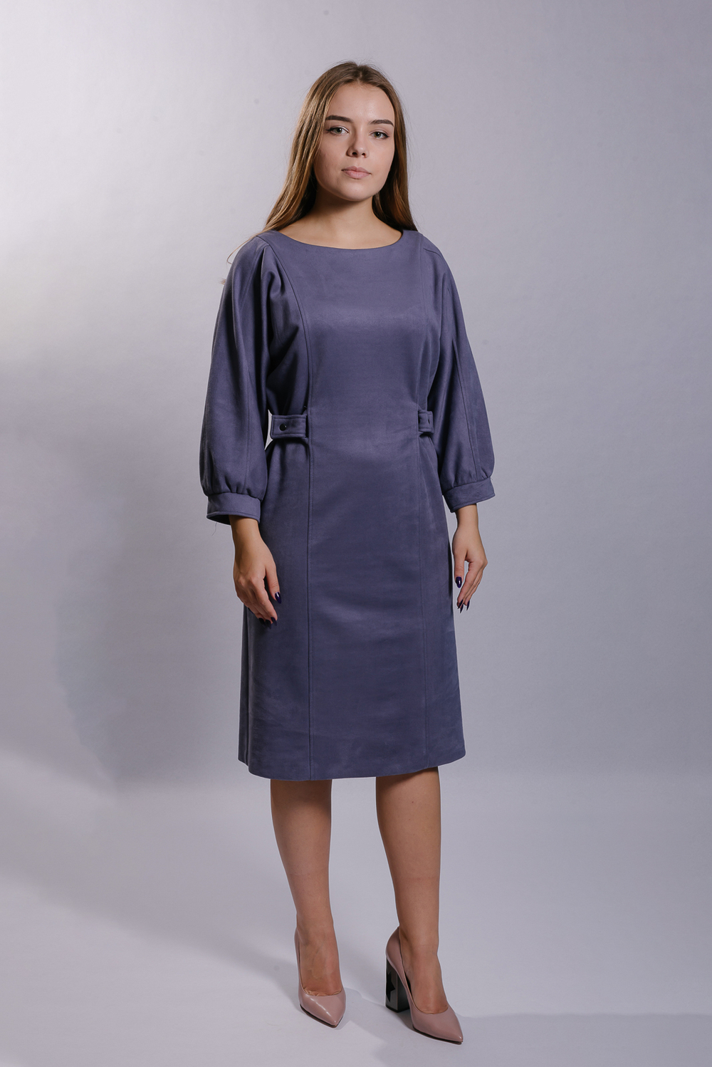 Трикотажное платье 3063ШП, Светло-серый #257ССб053063ШП