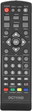 Пульт Huayu DC711HD для DVB-T2 ресивера