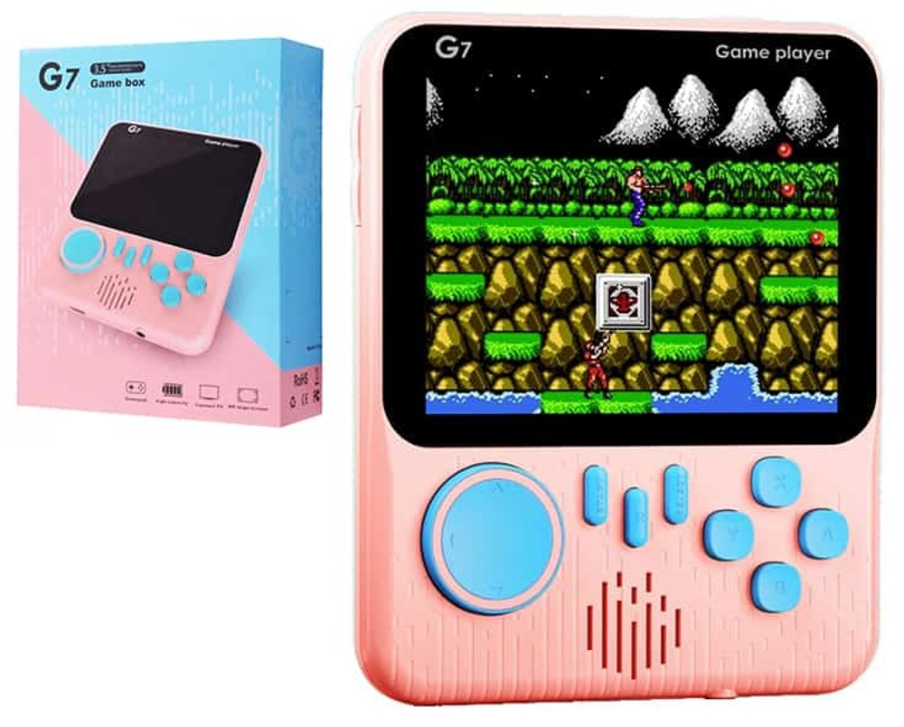 Игровая консоль Game Box G7 666 игр 8bit (розовый)