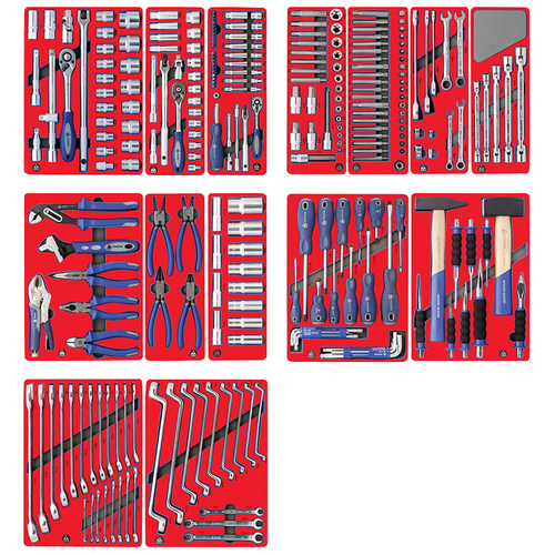 МАСТАК (5-00270) Набор инструментов "ЛИДЕР" для тележки, 14 ложементов, 270 предметов