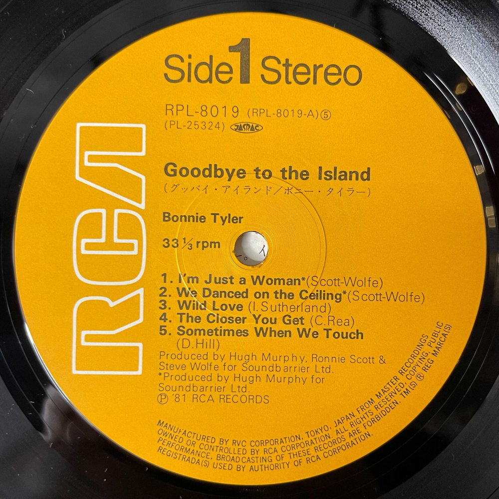 Винтажная виниловая пластинка LP Bonnie Tyler Goodbye To The Island (Japan 1981) (Obi)