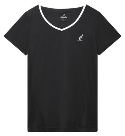 Женская теннисная футболка Australian T-Shirt Ace With Back Split - black