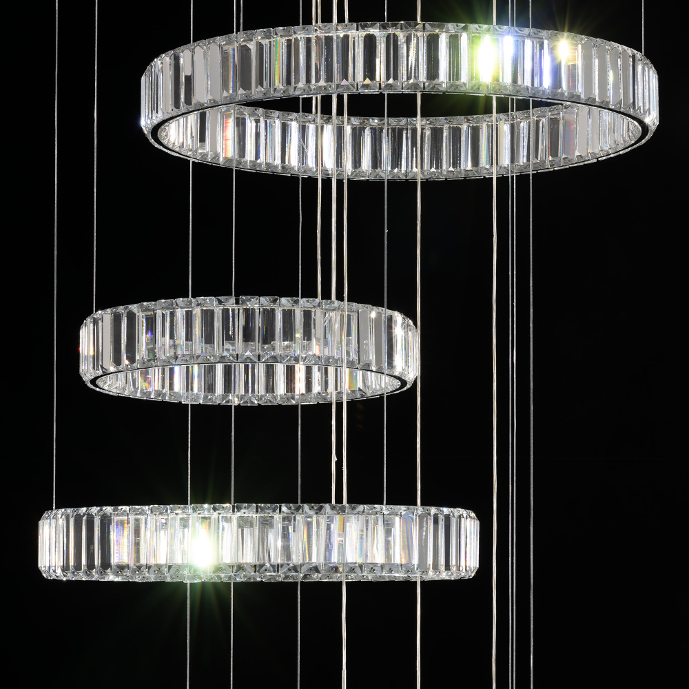 Citilux Чезаре CL338661 LED Люстра хрустальная с пультом Хром