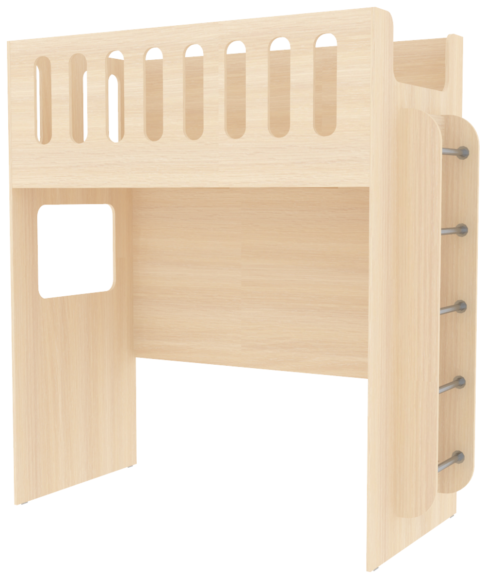 Кровать-чердак КарИВи с нишей ДС-27 80x180  Дуб Молочный