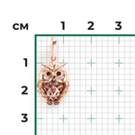 Подвеска «Сова» из красного золота с эмалью