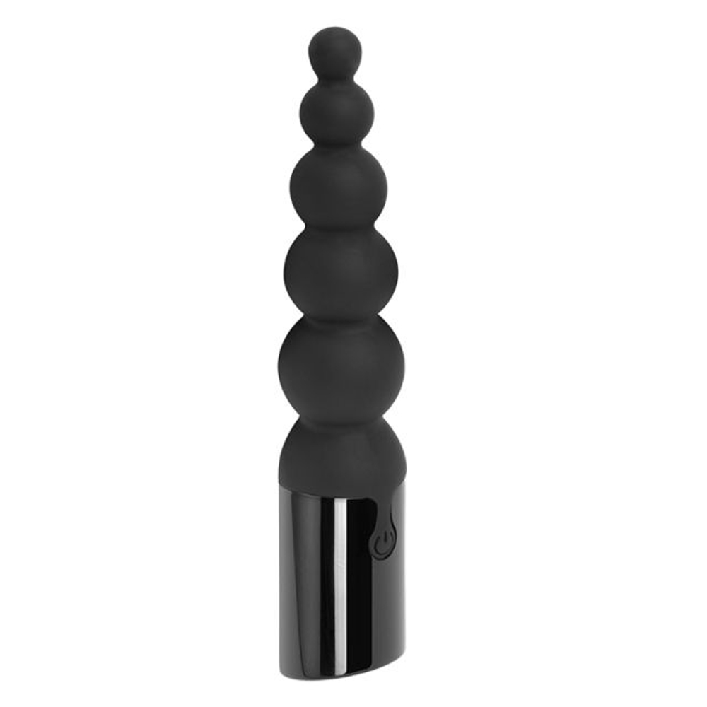 Черный вибратор-ёлочка Enamorment Ribbed Vibe - 18,2 см. (Цвет: черный)