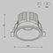Встраиваемый светильник Maytoni Technical Downlight Round DL058-7W2.7K-B