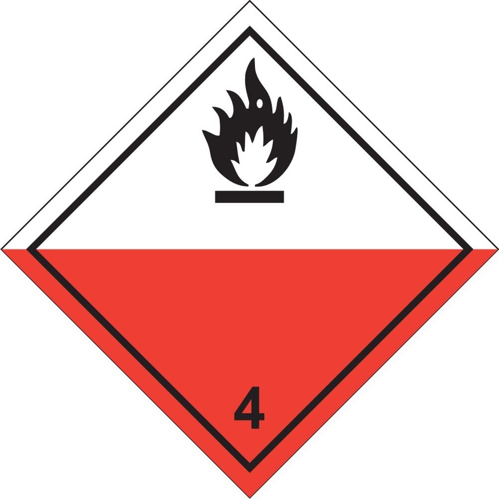 Знак-наклейка DG17 Вещества, способные к самовозгоранию
