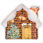 Тарелка Agness "С Новым годом!" домик 23.5х19х2.5см