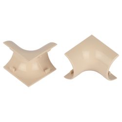 Внутренний угол ЭРА IC-KK-30-13-B для полукруглого кабель-канала бежевый 30х13мм 2шт/комплект | Кабель-канал полукруглый