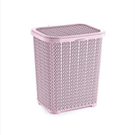 Корзина для стирал. порошка вязаный узор пепел. роз.