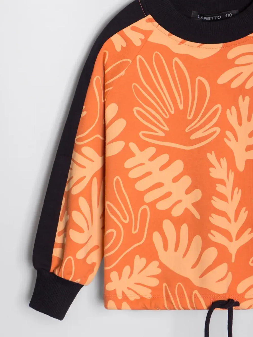 Костюм для девочки на осень, оранжевый