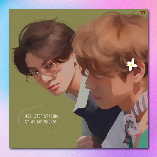 Арт принт / graphic_temple / BTS / Чонгук & Тэхён