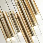 5061/32LB PENDANT ODL24 455 золотой/янтарный/металл/стекло Люстра каскадная LED 7*4W 3000K SHINY